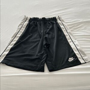 Nike Youth Black Shorts with White Stripes